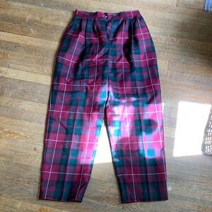 Vtg Field Manor Plaid Pants, Pure New Wool, Made in England